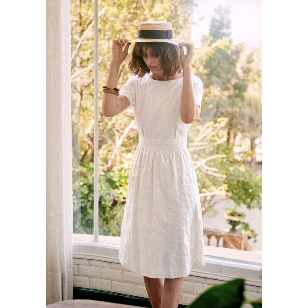 Sezane Odalie embroidered dress EU 38/M - Picture 3 of 13